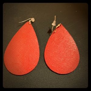 Large leather earrings